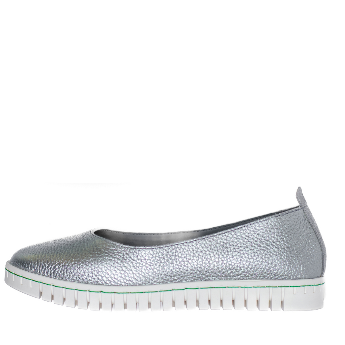 Silver flat top shoes womens