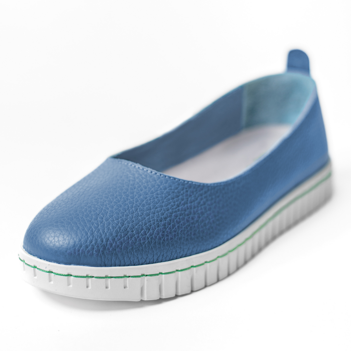 Blue denim flats deals