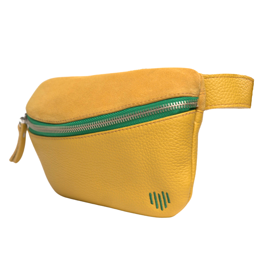 Mustard Yellow belt bag Italian leather SUGGIES Suggies